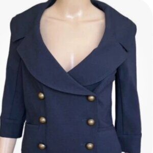 Portrait Collar Double Breasted Jacket